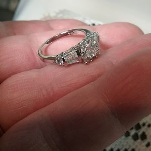 .925 Silver With White Sapphire Size 8